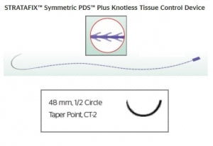 Ethicon Stratafix PDS Wound Closure System - Stratafix Spiral PDS Suture, Violet, Size 0, 30 cm, CT-2 Needle - SXPP1B405