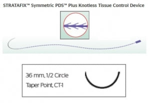 Ethicon Stratafix PDS Wound Closure System - Stratafix Spiral PDS Suture, Violet, Size 0, 15 cm, CT-1 Needle - SXPP1B406