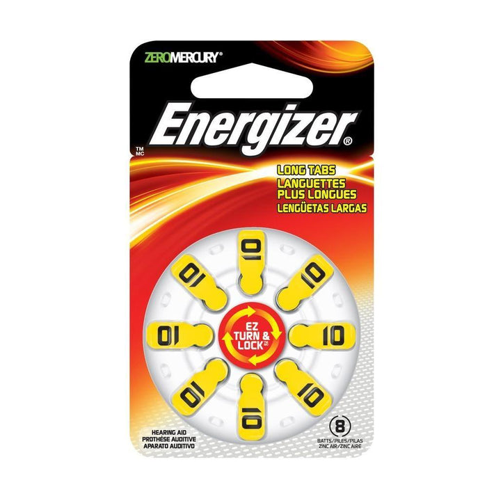 Energizer Battery Hearing Aid Batteries - Zinc Hearing Aid Batteries, Size 13, 1.4 V - AZ13DP-8