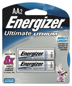 Energizer Battery Ultimate Lithium Batteries - Ultimate AA Lithium Batteries 1.5 V - L91BP-2