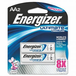 Eveready Energizer Ultimate Lithium AA Battery - Ultimate Lithium AA Batteries, 1.5V - L91BP-2