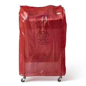 Medline Biohazard Case Cart Covers - Red Biohazard Case Cart Cover, 23" x 21" x 42" - EVSBAG232142