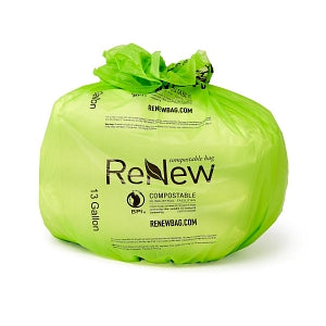 Renew Packaging Compostable Bags - 13-gallon 0.8-Mil Compostable Bag, 23" x 29" - TL-2329X08