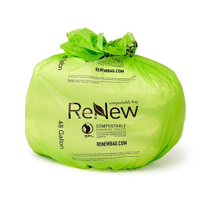 Renew Packaging Compostable Bags - 48-gallon 1-Mil Compostable Bag, 42" x 48" - TL-4248X1