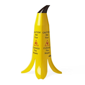 Medline Co-Label Yellow Banana Wet Floor Sign - WET FLOOR SIGN, BANANA CONE, YELLOW, BULK - 1048