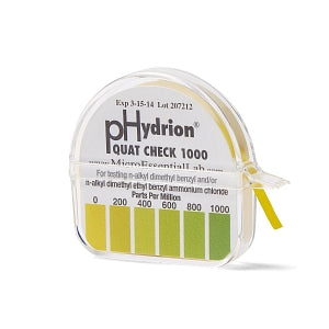 Micro Essential Hydrion Quaternary Test Paper - QUAT TEST STRIP, 10/CS - QC-1001