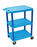 Medline 3-Shelf Utility Carts - 3 Shelf Polyethylene Cart with 4" Casters, 24"W x 18"D x 32-1/2"H, Blue - HE34BLU