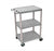 Medline 3-Shelf Utility Carts - 3 Shelf Polyethylene Cart with 4" Casters, 24"W x 18"D x 32-1/2"H, Gray - HE34GRY