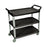 Luxor Furniture Three-Shelf Serving Cart - CART, 3 SHELF, 40.5"WX19.75"DX37.25H BLK - SC13-B