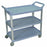 Medline Large 3-Shelf Serving Cart - 3-Shelf Serving Cart, Gray, 40.5" x 19.75" x 37.25" - SC13-G