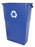 Medline Rectangular Trash Cans - Trash Can, Rectangle, Recycle, 23 gal., Blue - EVSTC702311R