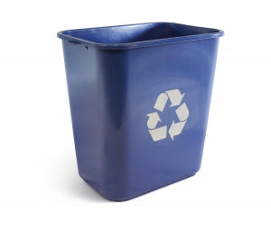 Medline Soft-Side Desk Trash Cans - TRASH CAN, DESKSIDE, 28-QT, RECYCLE, BLUE - EVSTC770211R