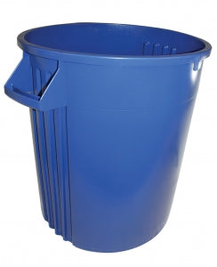 Impact Products Inc Round Trash Cans - Heavy-Duty Round Trash Can, Blue, 32 gal. - 7732-11-90