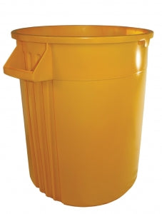 Impact Products Inc Round Trash Cans - Heavy-Duty Round Trash Can, Yellow, 44 gal. - 7744-16-90