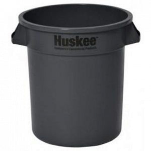 Continental Tuffcan Receptacles - TRASH CAN, ROUND, HEAVY DUTY, 10GAL, GRAY - EVSTCRD10GRA