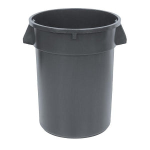 Continental Tuffcan Receptacles - TRASH CAN, ROUND, HEAVY DUTY, 32GAL, GRAY - 27260548