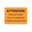 Equipment Ready/Attention Labels Attention" Battery - FL Orange - 2.37"W x 1.75"H