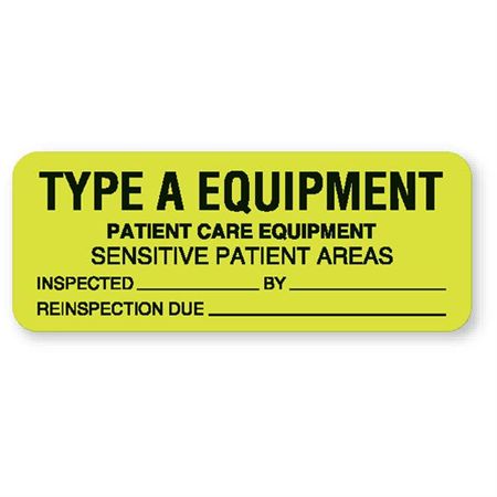 Equipment Service and Inspection Labels Inspected/Serviced/Repaired" Label - Fluorescent Yellow - 2.25"W x 0.875"H