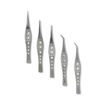 5.5" Ergonomic Forceps 1.5mm Serrated Tip Curved