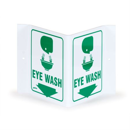 V-Shape Sign Eye Wash" Sign