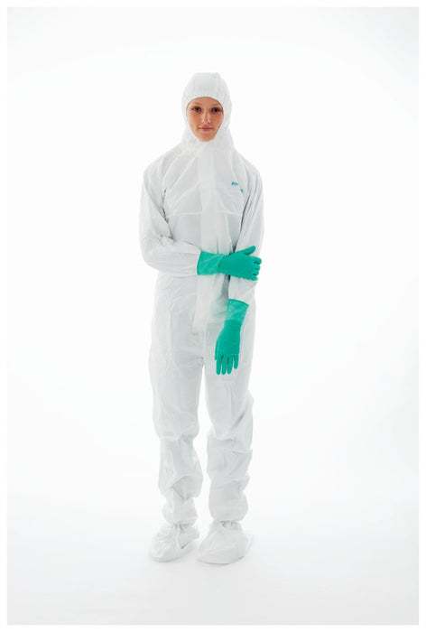 Ansell Healthcare Ansell BioClean-D Coveralls - Sterile Coverall with Hood and Boots, White, Size 2XL - S-BDFC-XXL