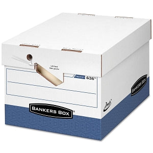 Fellowes Bankers Box Presto Maximum Strength Storage Boxes - Presto Maximum Strength Storage Box, Letter / Legal Size, 15" x 12" x 10" - 0063601