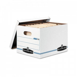 Fellowes Bankers Box STOR / FILE Medium-Duty Storage Boxes - STOR / FILE Basic-Duty Storage Box with Lift-Off Lid, Letter / Legal Size, 12.5" x 16.25" x 10.5" - 00703