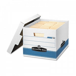 Fellowes Bankers Box STOR / FILE Medium-Duty Storage Boxes - STOR / FILE Medium-Duty Storage Box with Locking Lift-Off Lid, Letter / Legal Size, 12.75" x 16.5" x 10.5" - 00789