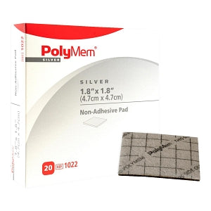 Ferris PolyMem Silver Nonadhesive Dressings - PolyMem Silver Nonadhesive Dressing, 1.8" x 1.8" - 1022