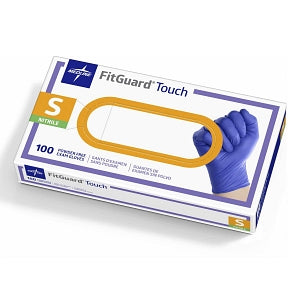 Medline FitGuard Touch Nitrile Exam Gloves - FitGuard Touch Powder-Free Nitrile Exam Gloves, Size S - FG100S