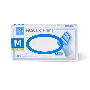 Medline FitGuard Prime Nitrile Exam Gloves - FitGuard Prime Powder-Free Nitrile Exam Gloves with SmartGuard Protective Film Barrier on the Box, Size M - FG2302