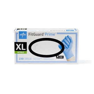 Medline FitGuard Select Powder-Free Nitrile Exam Gloves - FitGuard Select Powder-Free Nitrile Exam Gloves with Textured Fingertips, Size XL - FG2604