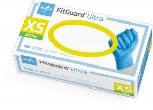 Medline FitGuard Ultra Powder-Free Nitrile Exam Gloves - FitGuard Ultra Fully Textured Powder-Free Nitrile Exam Gloves, Size XS - FG2700