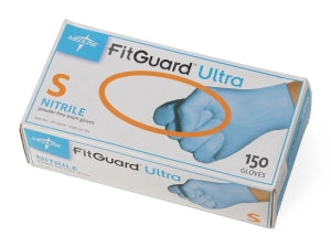 Medline FitGuard Ultra Powder-Free Nitrile Exam Gloves - FitGuard Ultra Fully Textured Powder-Free Nitrile Exam Gloves, Size S - FG2701