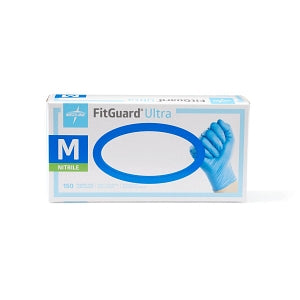 Medline FitGuard Ultra Powder-Free Nitrile Exam Gloves - FitGuard Ultra Fully Textured Powder-Free Nitrile Exam Gloves, Size M - FG2702