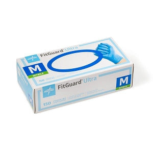 Medline FitGuard Ultra Powder-Free Nitrile Exam Gloves - FitGuard Ultra Fully Textured Powder-Free Nitrile Exam Gloves, Size M - FG2702