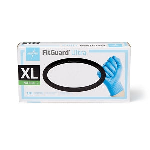 Medline FitGuard Ultra Powder-Free Nitrile Exam Gloves - FitGuard Ultra Fully Textured Powder-Free Nitrile Exam Gloves, Size XL - FG2704