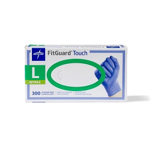 Medline FitGuard Touch Powder-Free Nitrile Exam Gloves - FitGuard Touch Powder-Free Nitrile Exam Gloves, Size L - FG3003