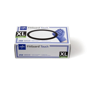 Medline FitGuard Touch Powder-Free Nitrile Exam Gloves - FitGuard Touch Powder-Free Nitrile Exam Gloves, Size XL - FG3004