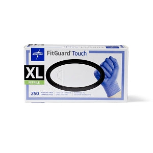 Medline FitGuard Touch Powder-Free Nitrile Exam Gloves - FitGuard Touch Powder-Free Nitrile Exam Gloves, Size XL - FG3004