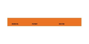 First Healthcare Products Printed Spine ID Labels - Printed Spine ID Label, 5-7/16" x 1/2", Orange - 5063-07