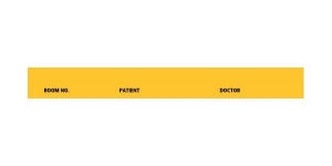 First Healthcare Products Printed Spine ID Labels - Printed Spine ID Label, 5-7/16" x 1/2", Goldenrod - 5063-16