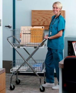 First Healthcare Products Cart Parts - Wire Basket for FHP646300 Mobile Cart, 12" Deep - 648300