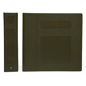 First Healthcare Products 3" Side Opening Binders - BINDER, POLY, 3" S / O 3 RING, OLIVE GREEN - M80340R3