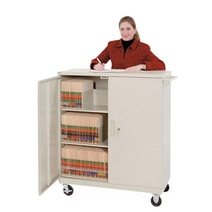 First Healthcare Products Mobile Medical Record Carts - CART, MEDICAL RECORDS, 3 SHELF, LOCKING - MR-TCC-T15