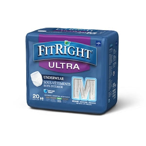 Medline FitRight Ultra Adult Incontinence Underwear - FitRight Ultra Protective Underwear, Size M, for Waist Size 28"-40" - FIT23005A