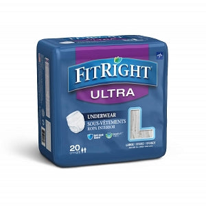 Medline FitRight Ultra Adult Incontinence Underwear - FitRight Ultra Protective Underwear, Size L, for Waist Size 40"-56" - FIT23505A