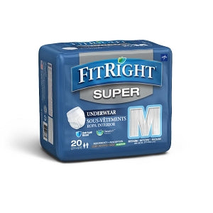 Medline FitRight Super Adult Incontinence Underwear - FitRight Super Protective Underwear, Size M, for Waist Size 28"-40" - FIT33005A