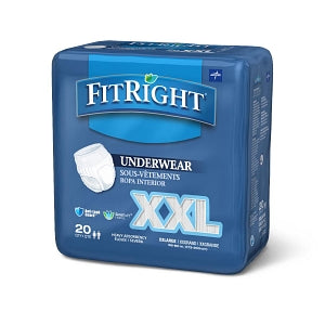 Medline FitRight 2XL Size Protective Underwear - FitRight Heavy Absorbency Protective Underwear, Size 2XL, 68"-80" Waist - FIT700A