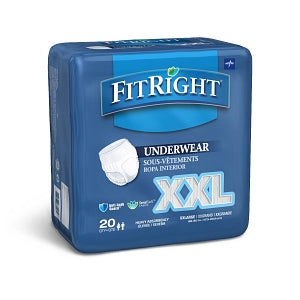 Medline FitRight 2XL Size Protective Underwear - FitRight Heavy Absorbency Protective Underwear, Size 2XL, 68"-80" Waist - FIT700A